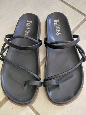 Works Black Sandals Shoes Size 6
